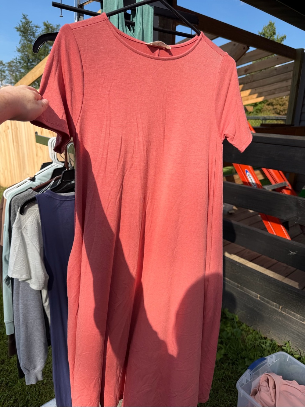 Zenana Outfitters Coral Midi T-Shirt Dress